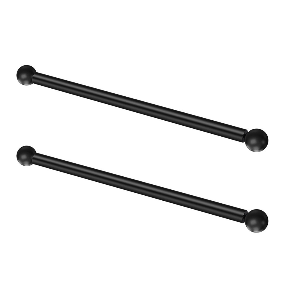 Outdoor Lighting Black - 2 Stück Außenleuchtturm-Kreuzarm, schwarzes Metall, robust,
