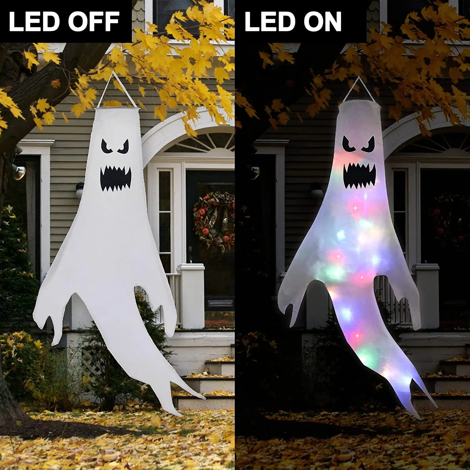 Halloween LED-Geister-Windfahn – Outdoor Lighting Effects Bewertung und Preis