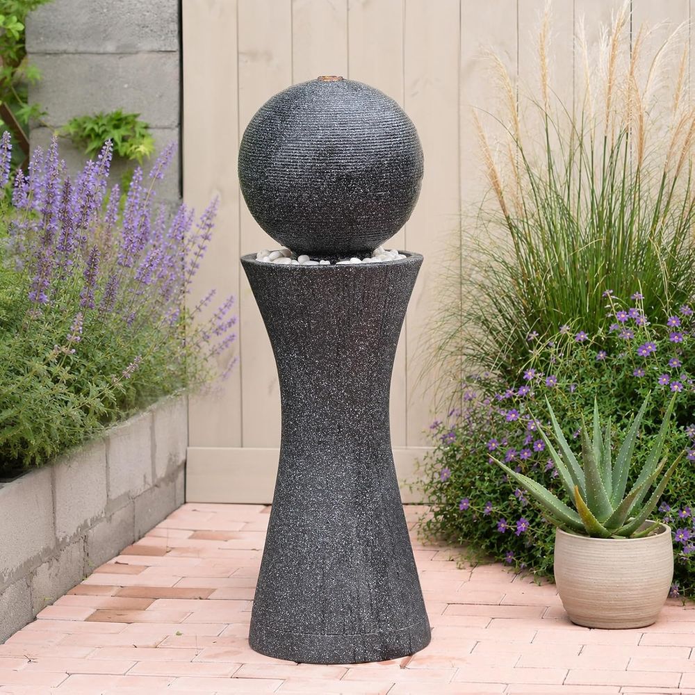 106 cm hohe Kugel-Wasserfontän – Outdoor Lighting Black Bewertung und Preis