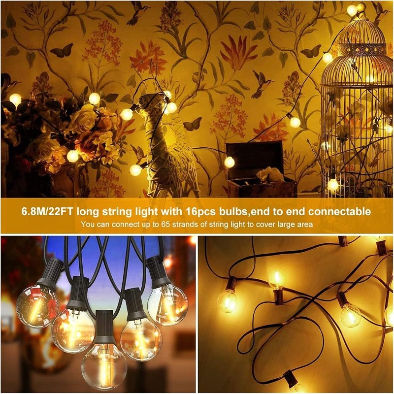 LED-Außenlichterkette 64FT G40 – Outdoor Lighting Effects Bewertung und Preis