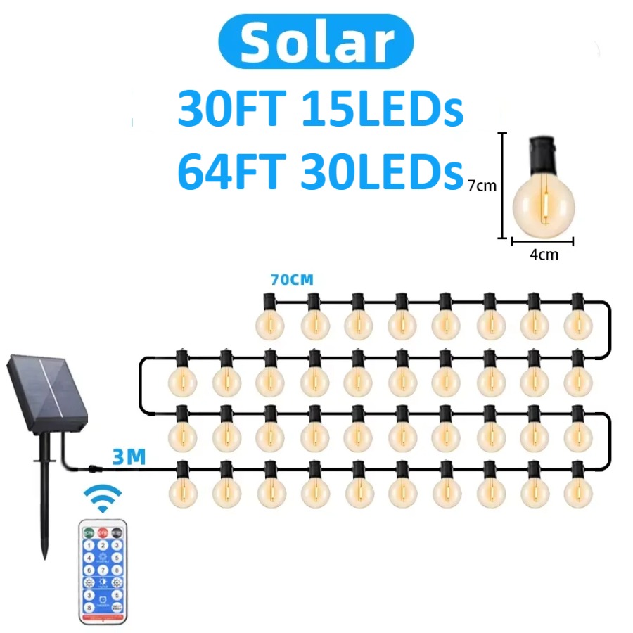 LED-Außenlichterkette 64FT G40 – Outdoor Lighting Effects Bewertung und Preis
