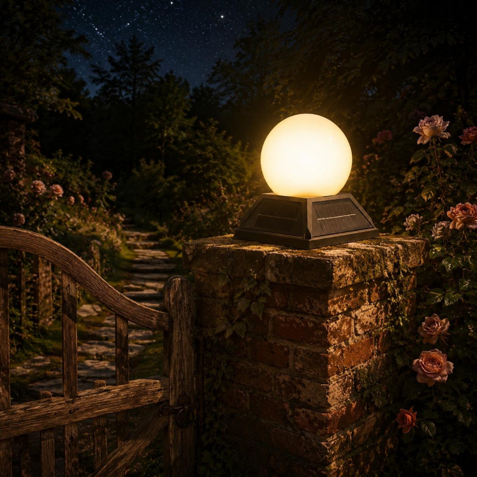 Solar-Pfostenkappenleuchte mit – Outdoor Lighting Wireless Bewertung und Preis