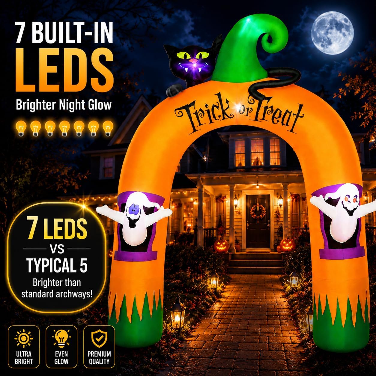 Halloween-Aufblasbarer Torboge – Outdoor Lighting Black Bewertung und Preis