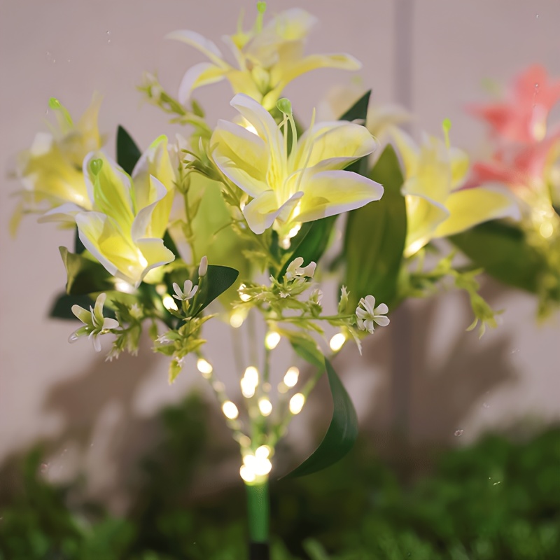 Mehrfarbige rosa Lilien-Solar- – Outdoor Lighting Effects Bewertung und Preis