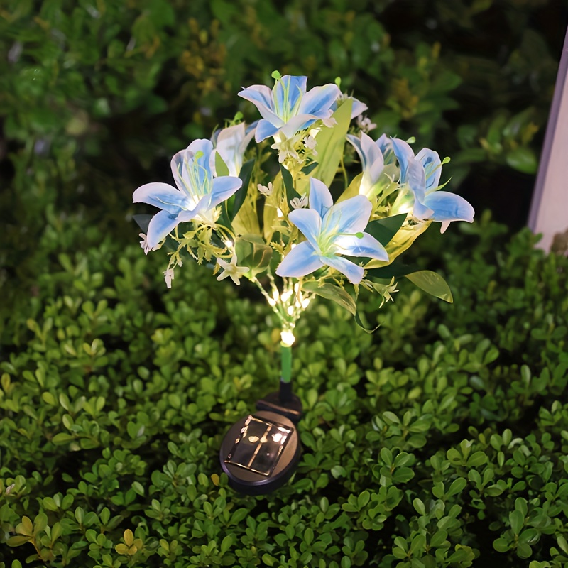 Mehrfarbige rosa Lilien-Solar- – Outdoor Lighting Effects Bewertung und Preis